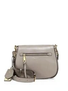 Marc Jacobs Recruit Leather Saddle Bag In Mink