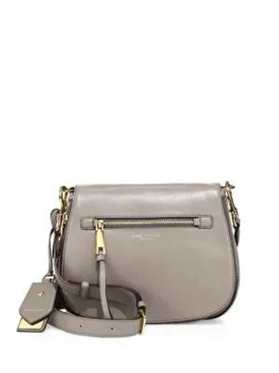 Marc Jacobs Recruit Leather Saddle Bag In Mink