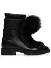 Jimmy Choo Gracie Shearling Trim Boots - Black