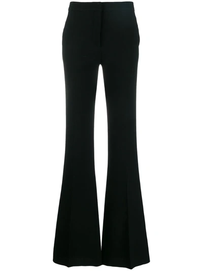 Emilio Pucci Wool-blend Crepe Flared Pants In Black