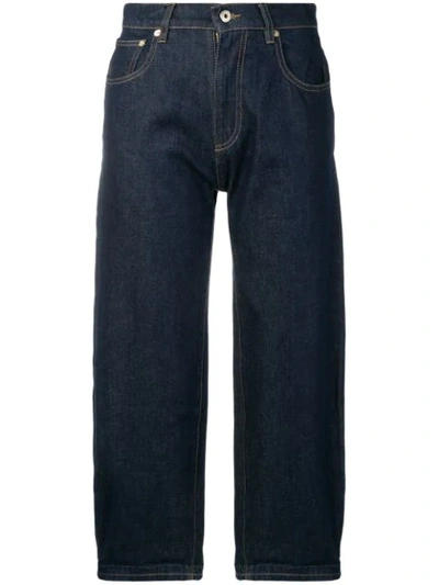 Carven High Cropped Jeans In 570 Indigo