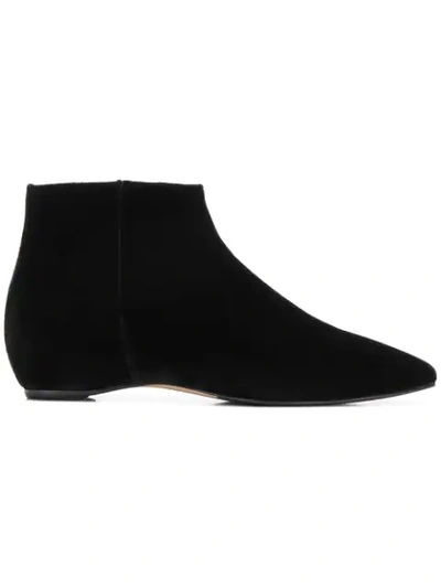The Seller Classic Suede Booties In Black