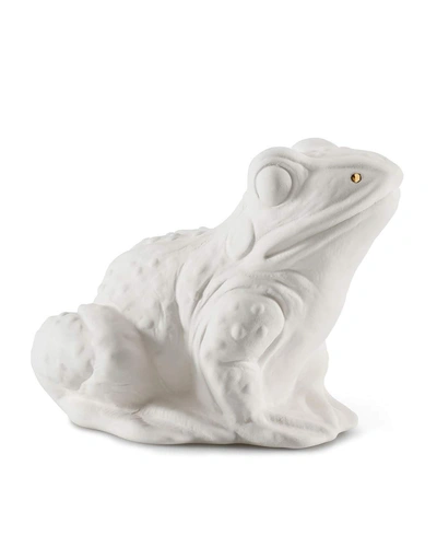 Avery Ceramic Frog Scent Animal, White Gold