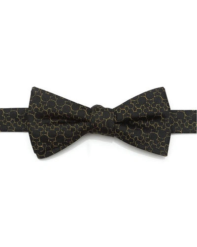 Cufflinks, Inc Men's Mickey's 90th Anniversary Silk Bow Tie In Black/gold