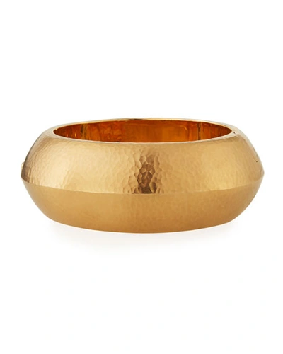 Vendorafa 18k Rose Gold Beveled Hammered Design Bracelet