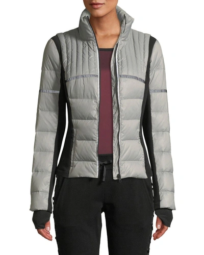 Blanc Noir Featherweight Reflective Down Puffer Jacket In Gray/black