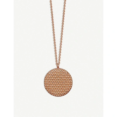 Astley Clarke Floris 18-ct Rose-gold Vermeil Mille Locket Necklace
