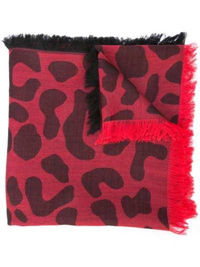 Carolina Herrera Animal-print Scarf - Red