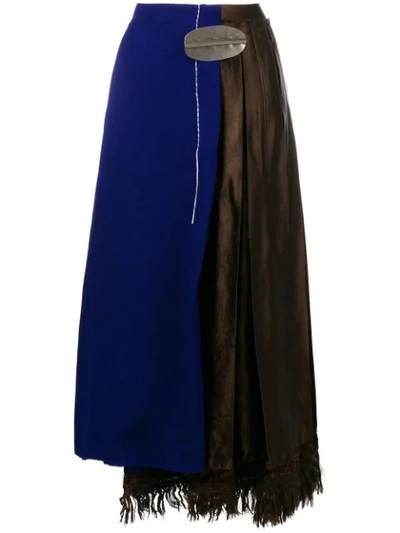 Marni Panelled Scarf Skirt - Brown In Brown