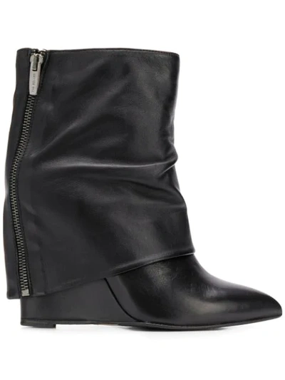 The Seller Foldover Top Boots - Black