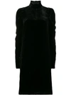 Ulla Johnson Velvet Turtleneck Dress In Black