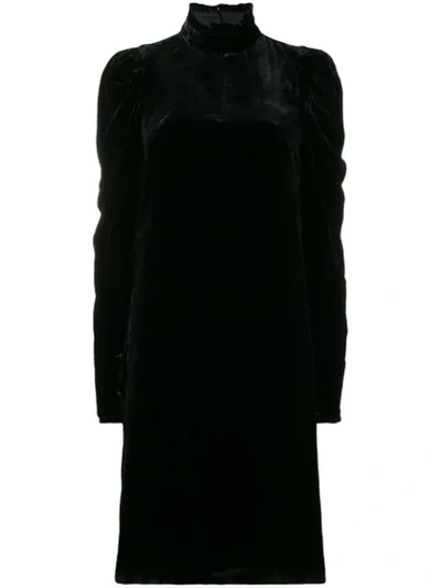 Ulla Johnson Velvet Turtleneck Dress In Black