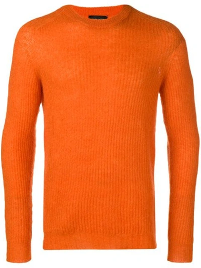 Roberto Collina Long-sleeve Fitted Sweater - Orange