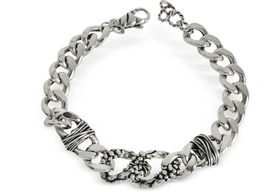 Giacomo Burroni Bracelets Homme Bracelet Avec Chaine En Argent Sterling Et Noeuds