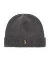 Polo Ralph Lauren Lux Merino Cuff Hat In Gray