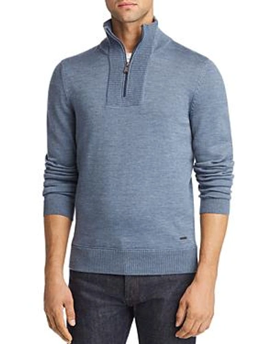 Hugo Boss Boss Eleo Quarter-zip Sweater - 100% Exclusive In Blue