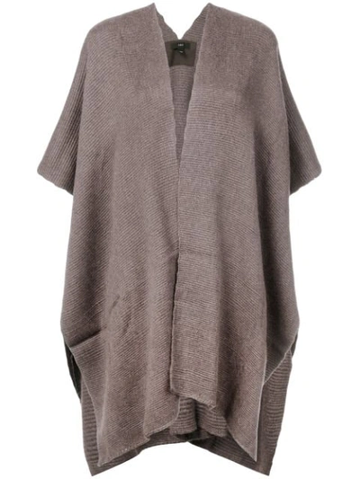 Voz Hand-woven Poncho In Brown
