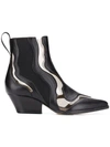 Sergio Rossi Pvc Insert Ankle Boots In Black