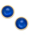 Kate Spade New York Gold-tone Crystal Stud Earrings In Royal Blue