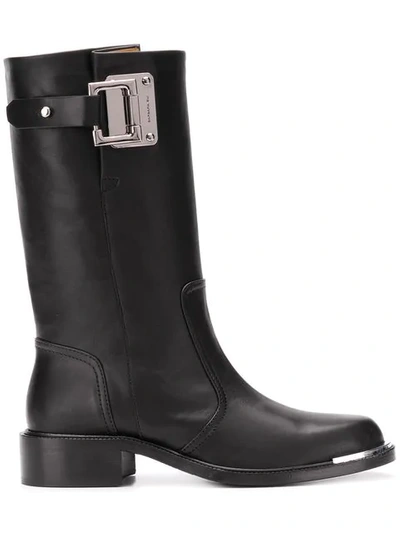 Barbara Bui High Ankle Biker Boots In Black