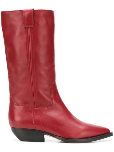 The Seller High Pointed Boots In Red