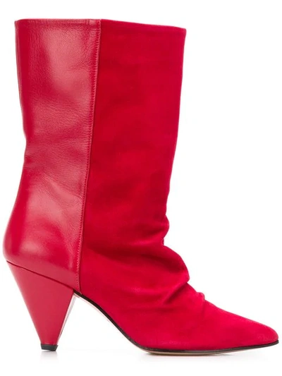 Marc Ellis Pointed Ankle Boots - Red