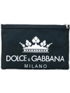 Dolce & Gabbana Logo Print Clutch - Blue