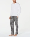 Ugg Men's Steiner Pajama Set Gift Box In White/gray