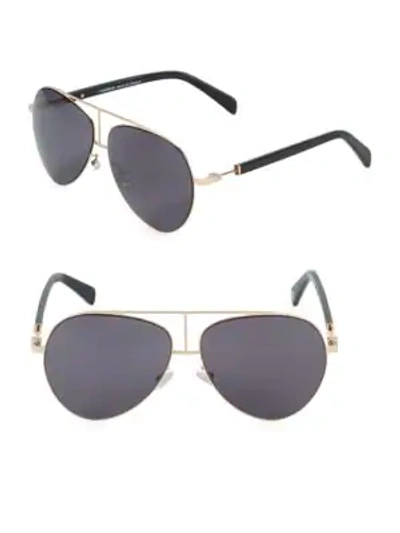 Balmain 59mm Aviator Sunglasses In Gold Black