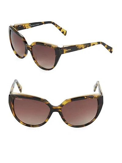 Balmain 57mm Butterfly Sunglasses In Tortoise