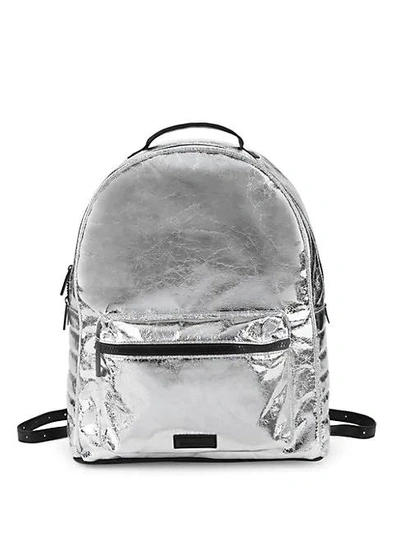 Kendall + Kylie Billie Metallic Backpack In Silver