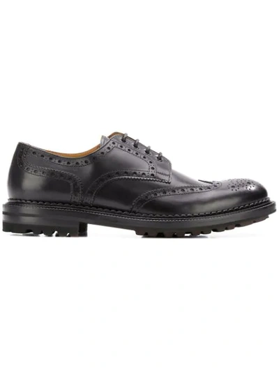 Green George Lace-up Brogues - Black