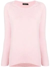 Aragona Cashmere Scoop Neck Sweater In Pink