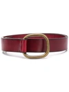 Dsquared2 Antique Buckle Belt In Red
