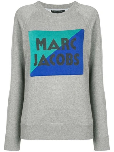 Marc Jacobs Spliced Logo Sweatshirt In Grey