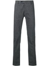 Al Duca D'aosta Melange Knit Style Trousers In Grey