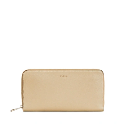 Furla Babylon Zip Around Color Gold In Metallic