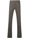 Al Duca D'aosta Melange Knit Style Trousers In Brown
