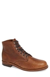 Wolverine '1000 Mile' Plain Toe Boot In Cognac
