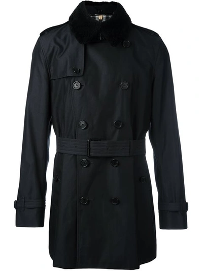 Burberry Shearling Collar Trench | ModeSens