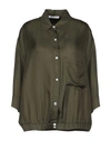 Barena Venezia Silk Shirts & Blouses In Military Green