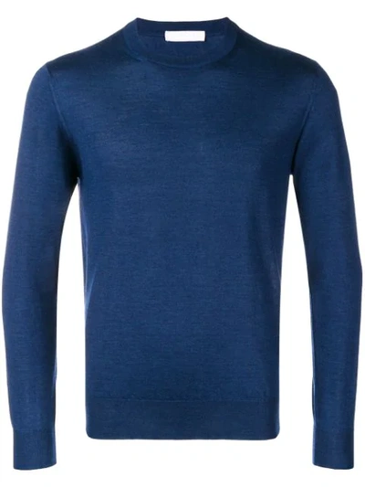 Cruciani Long-sleeve Fitted Sweater - Blue