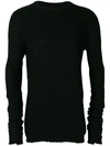 Ben Taverniti Unravel Project Distressed Long-sleeve Sweater In Black