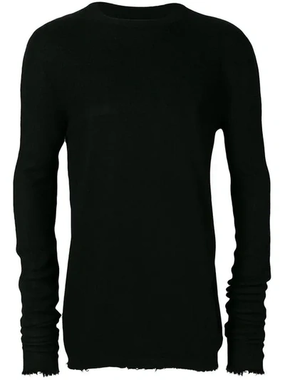 Ben Taverniti Unravel Project Distressed Long-sleeve Sweater In Black