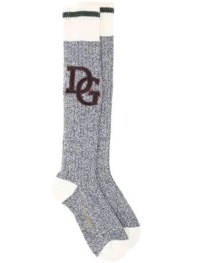 Dolce & Gabbana Knitted Socks In Multicolour