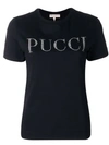 Emilio Pucci Crystal-embellished Cotton-jersey T-shirt In Nero
