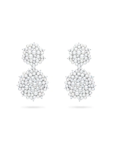 Paul Morelli Lagrange 18k Pearl & Diamond Small Double-dangle Earrings
