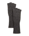 Aqua Cashmere Donegal Cashmere Fingerless Gloves - 100% Exclusive In Charcoal