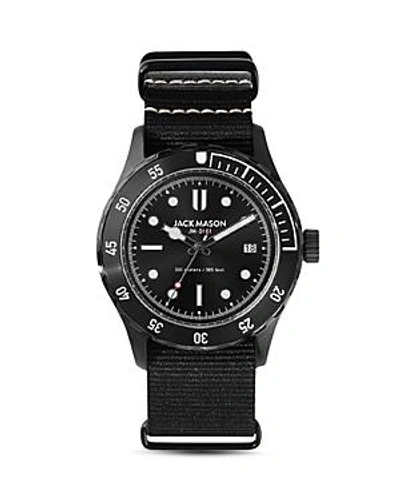 Jack Mason Diving Nato Strap Watch, 42mm In Black