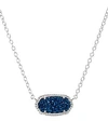 Rhodium/Blue Drusy